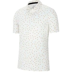 Nike golf dri-fit Vapor micro print polo white orange Large NWOT
